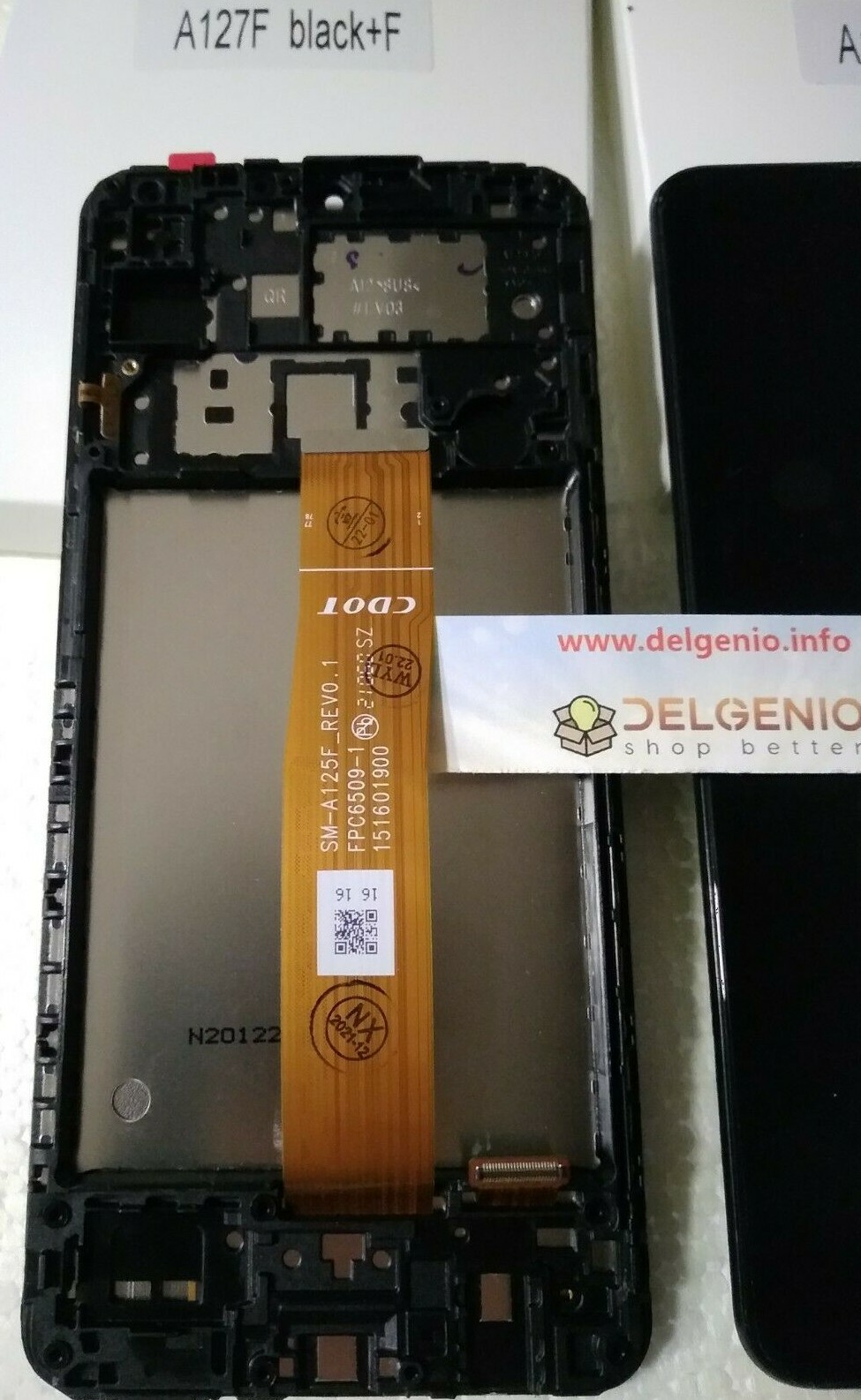 DISPLAY LCD+ TOUCH ORIGINALE SAMSUNG A12 2021 SM-A127 F/FN/DS NERO da italia gls - immagine 2