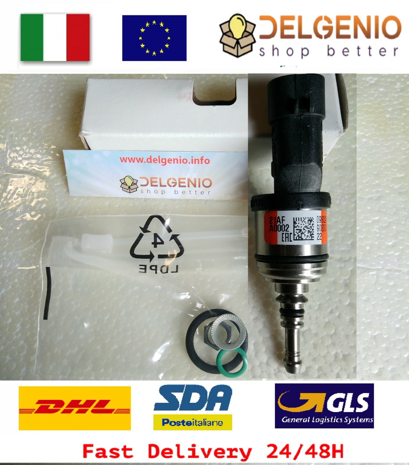 INIETTORE BRC CON SEEGER GAS GPL ARANCIONE GARANZIA 12 MESI 09SQ99020022