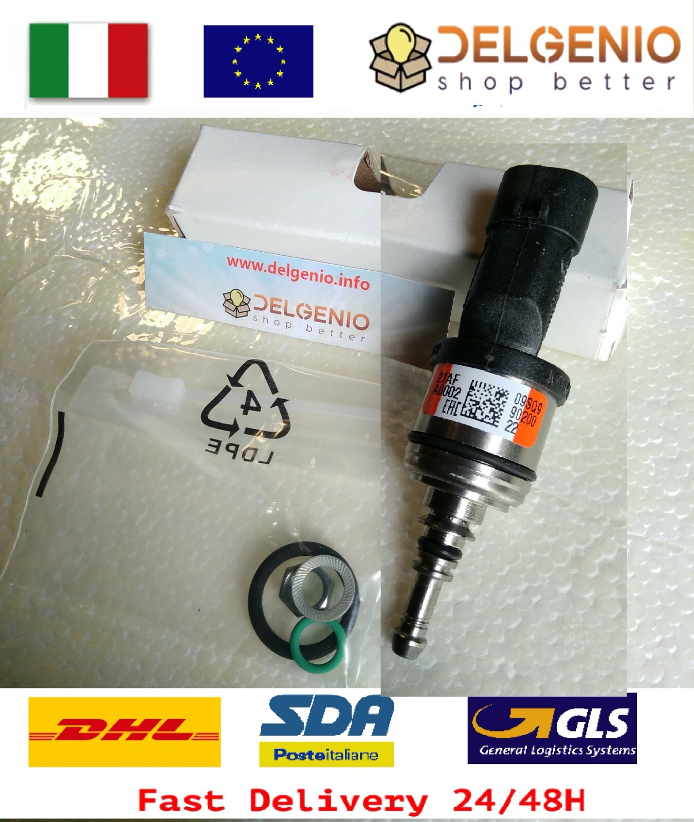 INIETTORE BRC CON SEEGER GAS GPL ARANCIONE GARANZIA 12 MESI 09SQ99020022 - immagine 2