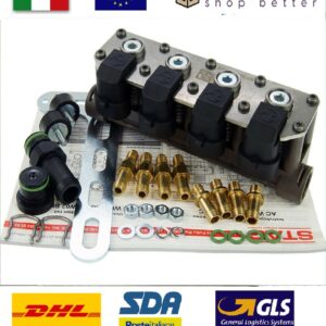 kit gpl lpg set 4 iniettori iniettore Rail AC-STAG ACW02 STAG AC-W02 4 cilindri