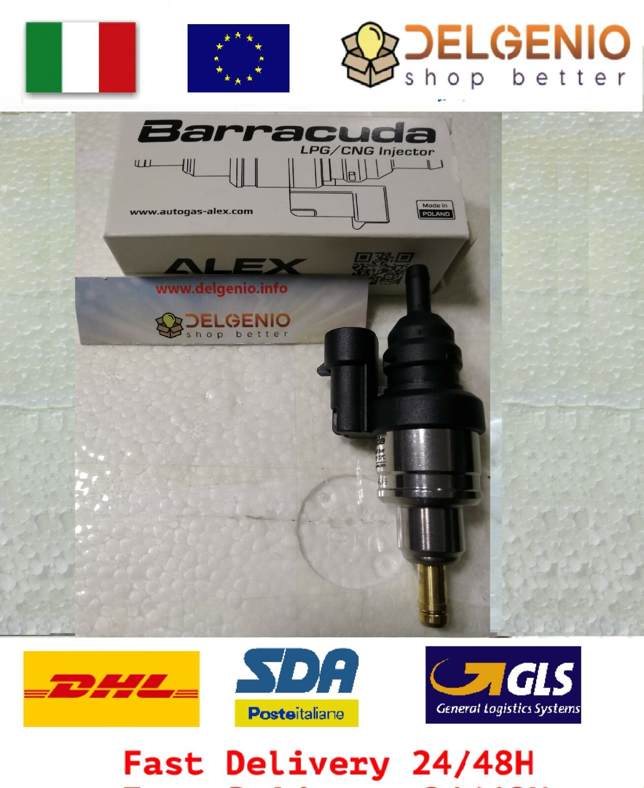 1 singolo INIETTORE GPL LPG ALX Alex BARRACUDA OE Sostituzione XX31539 243F2D