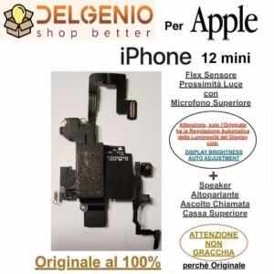 Flex Sensore Prossimità Mic Speaker Voce per Apple iPhone 12 mini Originale