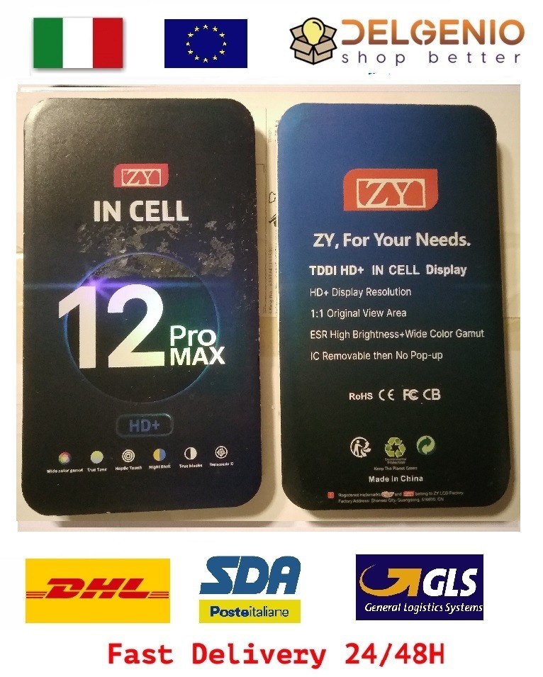 SCHERMO TOUCH LCD DISPLAY PER APPLE IPHONE 12 PRO MAX ZY INCELL COME ORIGINALE