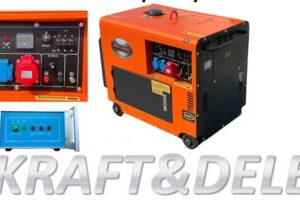 Generatore di corrente diesel silenziato monofase Kraft&Dele + ATS 7KW trifase