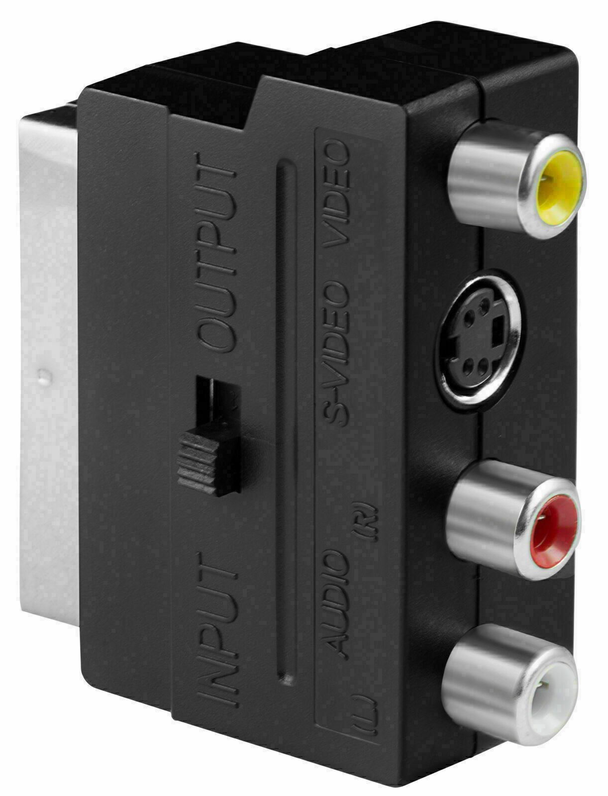 Adattatore SCART maschio audio RCA S-VIDEO svhs femmina in out per presa cavo tv - immagine 2