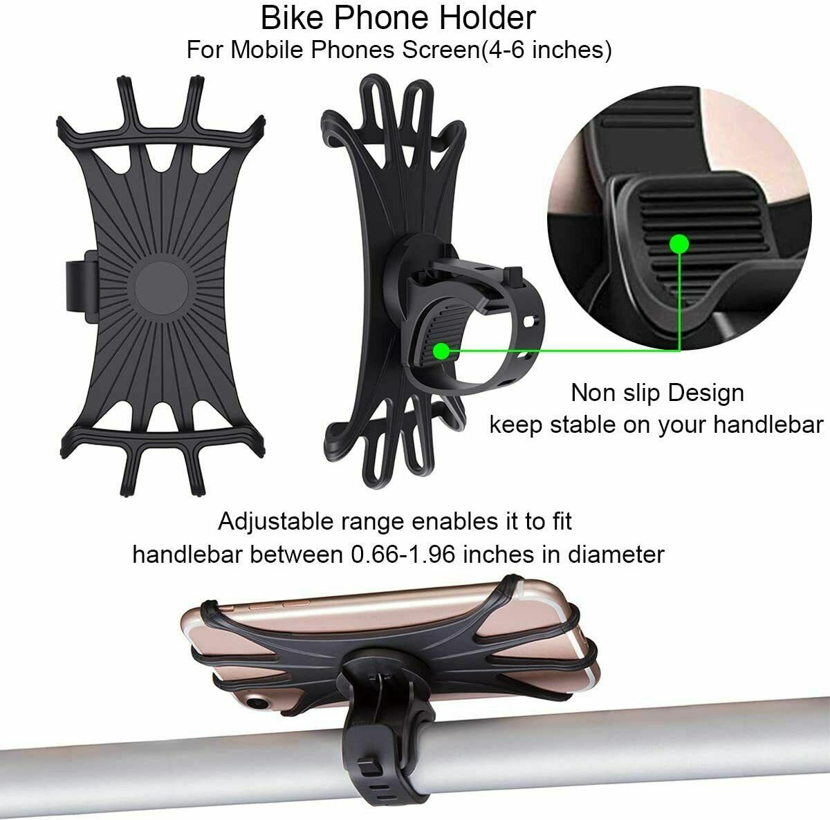 SUPPORTO CELLULARE per BICI e/o MOTO porta telefono iPhone Samsung da bicicletta - immagine 6