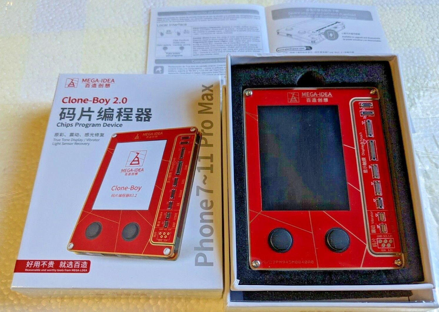 CLONE-BOY 2 PROGRAMMATORE CHIP PER APPLE IPHONE MEGA IDEA SENSORE LUCE TRUE TONE - immagine 3