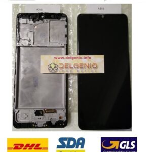 DISPLAY LCD ORIGINALE Samsung A31 SM-A315FN/DS NERO vetrino touch vetro schermo