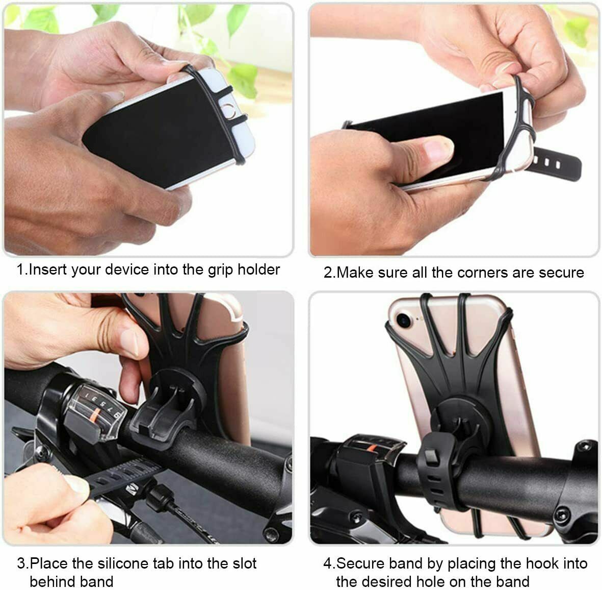 SUPPORTO CELLULARE per BICI e/o MOTO porta telefono iPhone 8 X XS da bicicletta - immagine 3