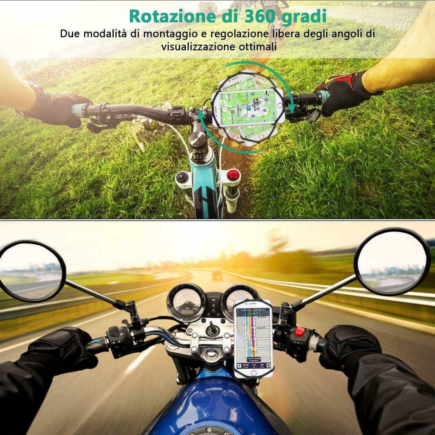 SUPPORTO CELLULARE per BICI e/o MOTO porta telefono iPhone 8 X XS da bicicletta - immagine 10
