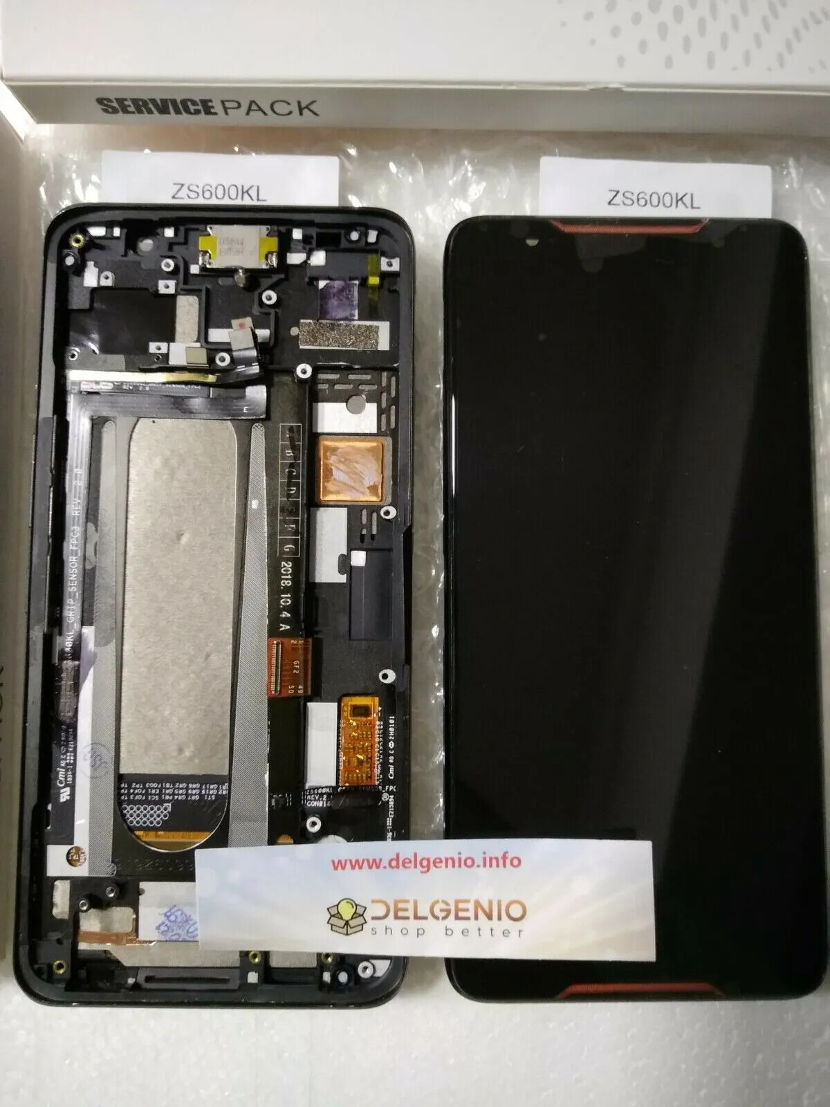 DISPLAY ASUS ROG PHONE ZS600KL Z01QD RICAMBIO ORIGINALE LCD + TOUCH SCREEN FRAME