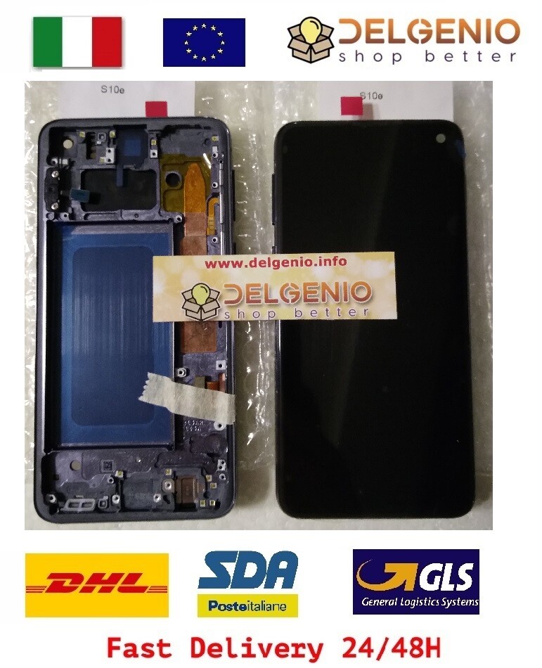 DISPLAY LCD ORIGINALE SAMSUNG GALAXY S10E SM-G970F TOUCH SCREEN BLACK NERO