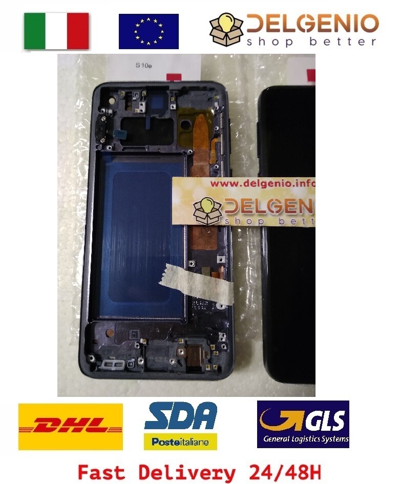 DISPLAY LCD ORIGINALE SAMSUNG GALAXY S10E SM-G970F TOUCH SCREEN BLACK NERO - immagine 2