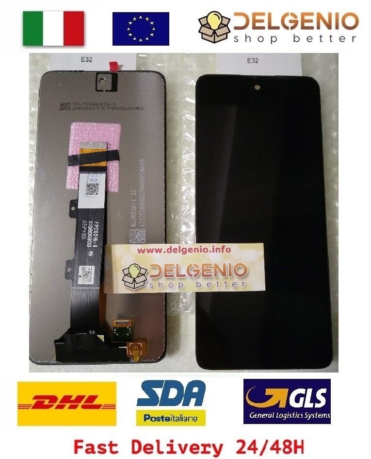DISPLAY LCD+TOUCH SCREEN per MOTOROLA E32 XT2227 SCHERMO VETRO MOTO NERO