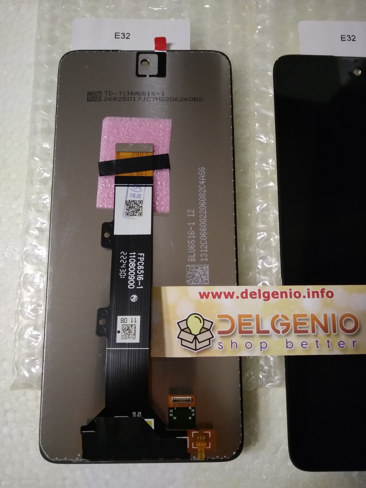 DISPLAY LCD+TOUCH SCREEN per MOTOROLA E32 XT2227 SCHERMO VETRO MOTO NERO - immagine 2