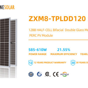 Pannello ZNSHINE BIFACIAL Bifacciale Fotovoltaico 600W 24V HALF MONOCRISTALLINO