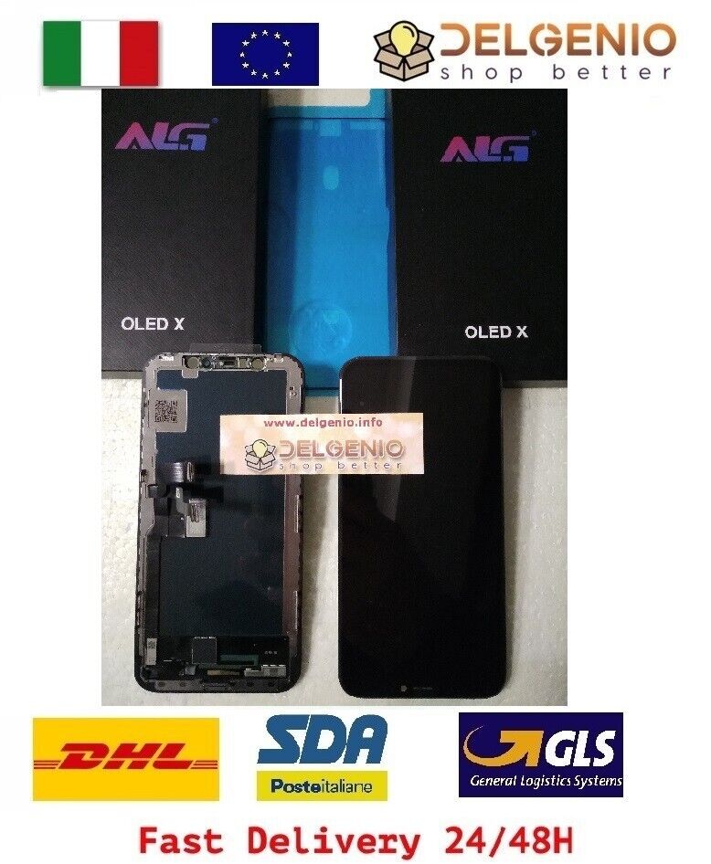PER APPLE IPHONE X 10 SCHERMO DISPLAY ALG OLED ORIGINALE TOUCH SCREEN FRAME LCD