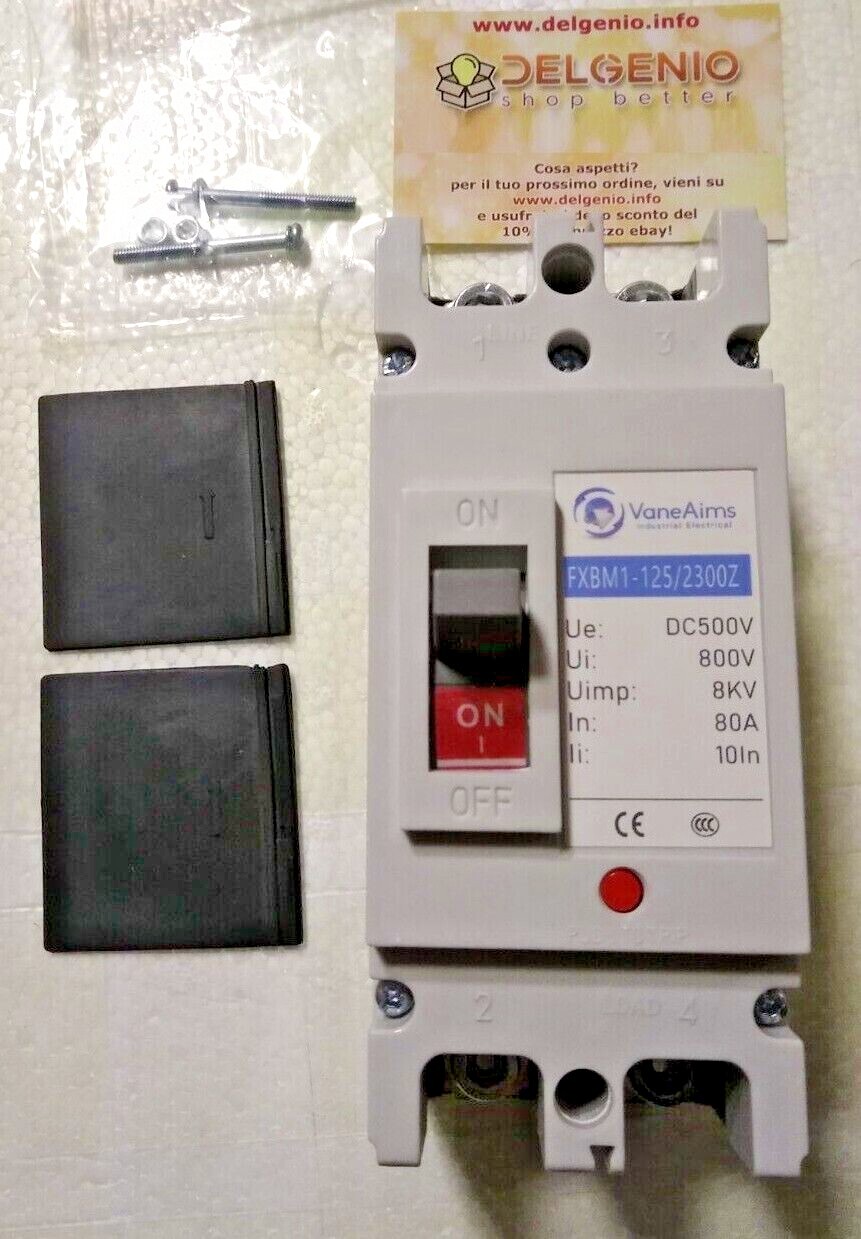 interruttore magnetotermico DC Breaker Circuit 63 80 100 125 160 200 250 315 A - immagine 7