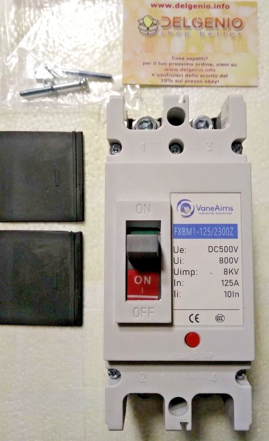 interruttore magnetotermico DC Breaker Circuit 63 80 100 125 160 200 250 315 A - immagine 9