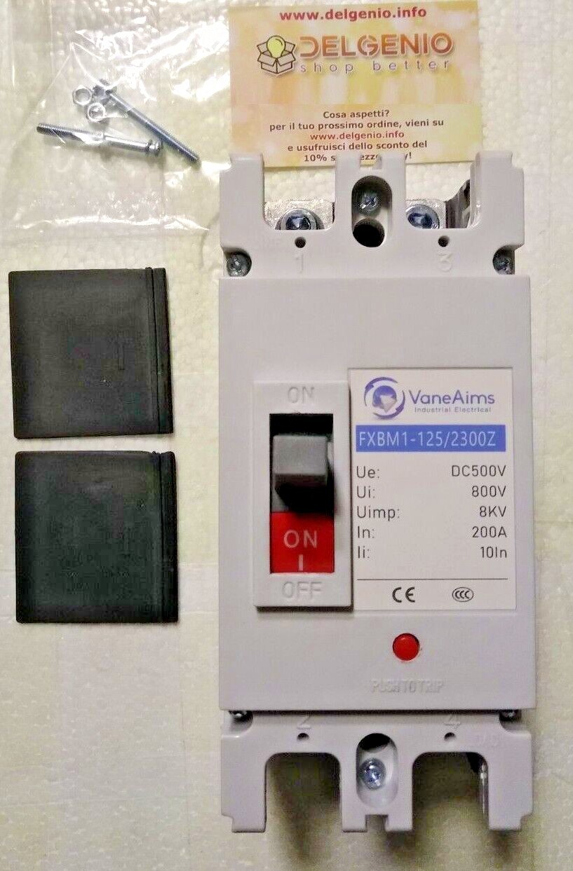 interruttore magnetotermico DC Breaker Circuit 63 80 100 125 160 200 250 315 A - immagine 11
