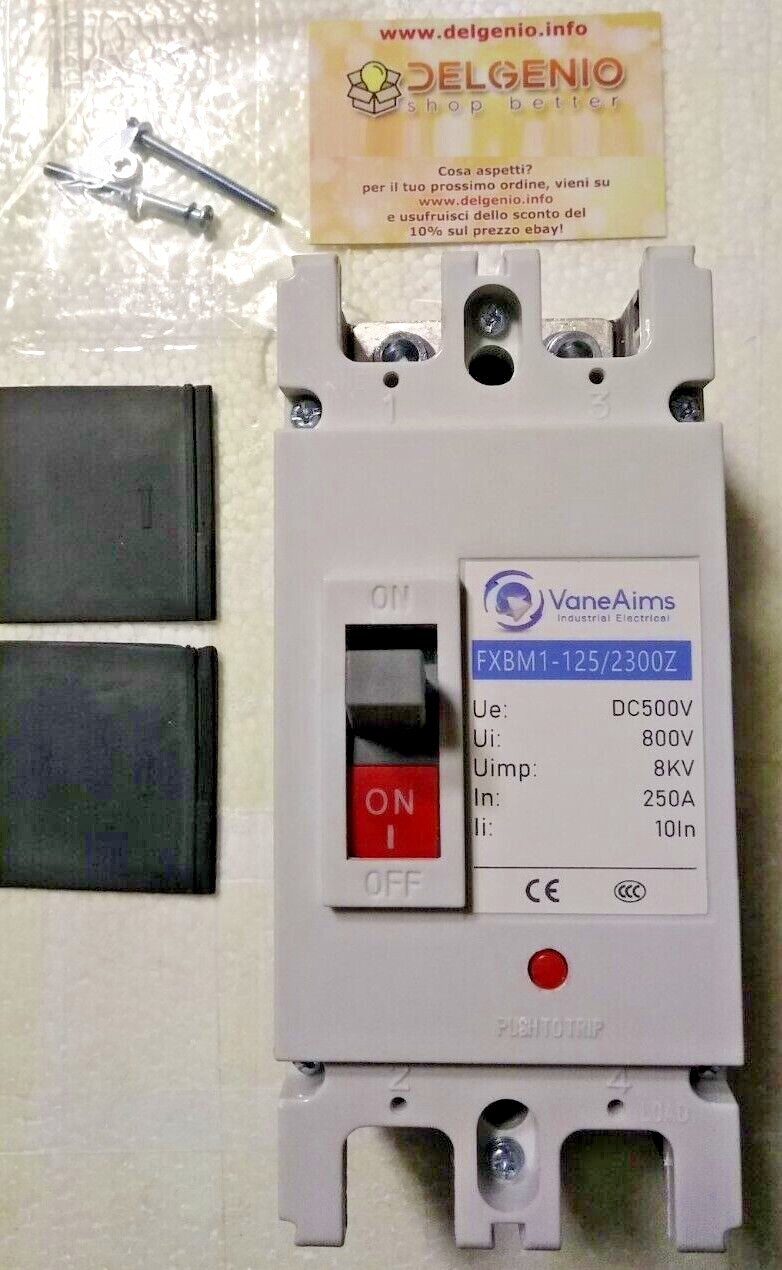 interruttore magnetotermico DC Breaker Circuit 63 80 100 125 160 200 250 315 A - immagine 12