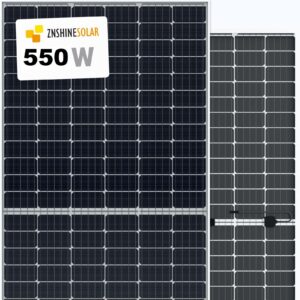 Pannello Solare Fotovoltaico 550W 24V 10BB HALF-CELL Bifacial Double Glass