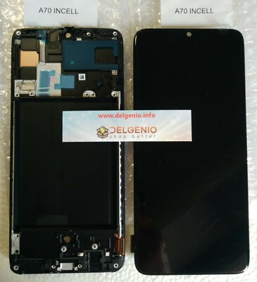 DISPLAY LCD FRAME PER SAMSUNG GALAXY A70 A705FN-DS TOUCHSCREEN SCHERMO NERO