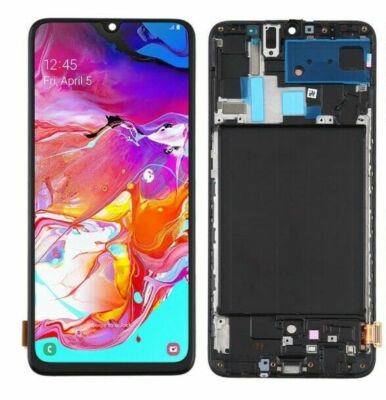DISPLAY LCD FRAME PER SAMSUNG GALAXY A70 A705FN-DS TOUCHSCREEN SCHERMO NERO - immagine 3