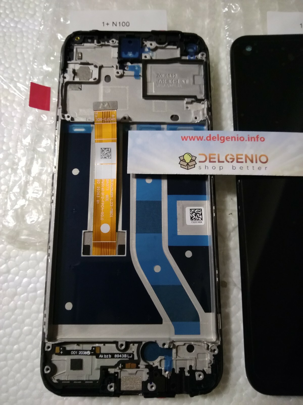 DISPLAY LCD TOUCH SCREEN + FRAME ONEPLUS NORD N100 BE20299 SCHERMO VETRO NERO - immagine 2