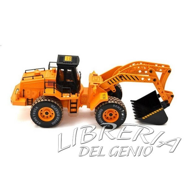 SCAVATORE RC SCALA 1:18 3 CANALI MEZZO DA LAVORO PALA GOMMATA BULLDOZER (H2M) - immagine 2