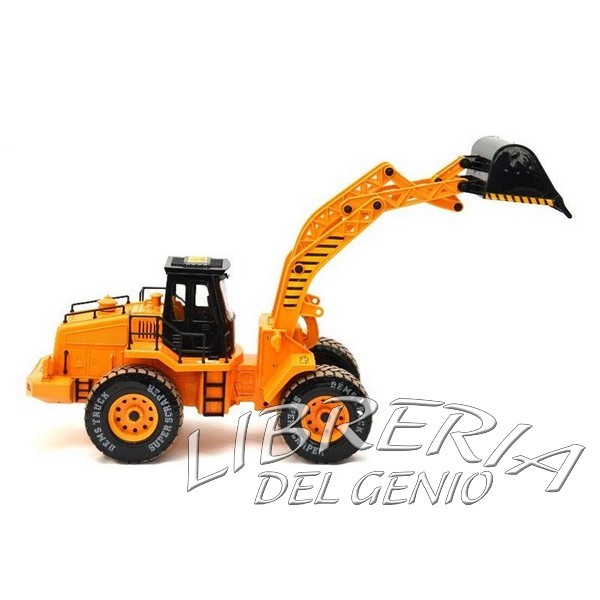 SCAVATORE RC SCALA 1:18 3 CANALI MEZZO DA LAVORO PALA GOMMATA BULLDOZER (H2M) - immagine 3
