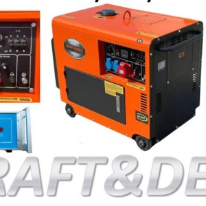 GENERATORE DI CORRENTE DIESEL SILENZIATO KRAFT&DELE 7KW MONOFASE GASOLIO RUOTE