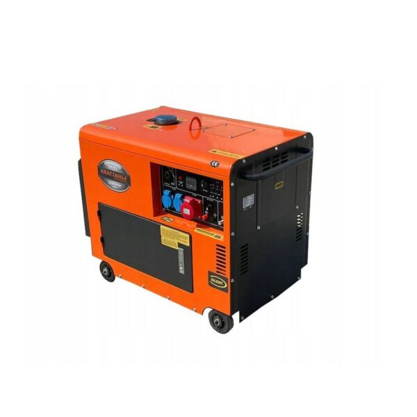 GENERATORE DI CORRENTE DIESEL SILENZIATO KRAFT&DELE 7KW MONOFASE GASOLIO RUOTE - immagine 3