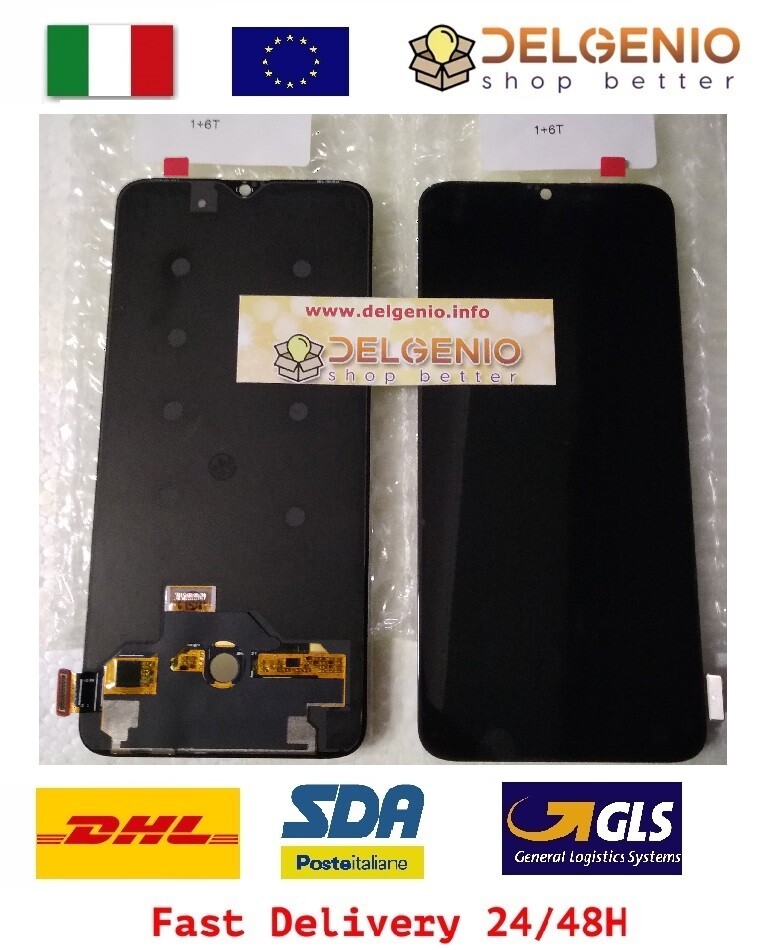 DISPLAY LCD TOUCH SCREEN OLED ORIGINALE ONEPLUS 6T A6010 A6013 NERO SCHERMO