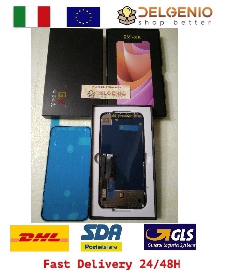 DISPLAY LCD OLED APPLE IPHONE XR A1984 A2105 TOUCH SCREEN SCHERMO VETRO PANNELLO - immagine 2
