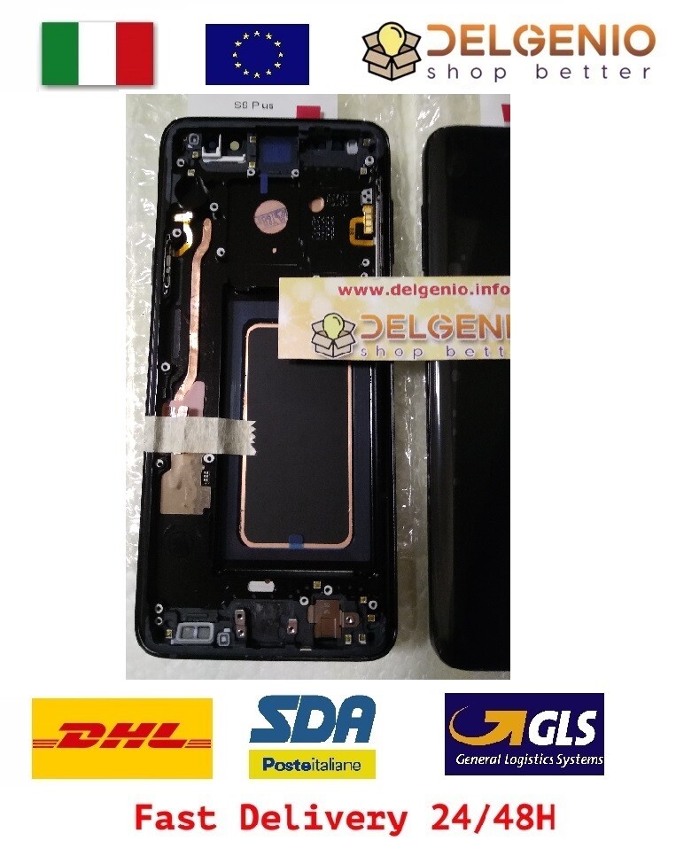 DISPLAY LCD ORIGINALE SAMSUNG GALAXY S9+ SM-G965F PLUS TOUCH SCREEN NERO BLACK - immagine 2