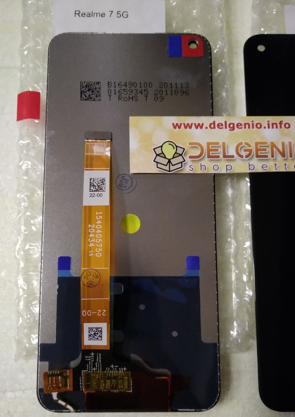 DISPLAY LCD OPPO REALME 7 4G RMX2155 TOUCH SCREEN VETRO NERO - immagine 2