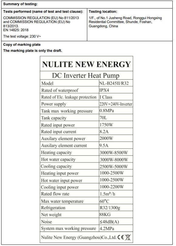 NULITE NEW ENERGY POMPA DI CALORE MONOBLOCCO 8,5 KW 12,5 KW 220V R32 MITSUBISHI - immagine 10