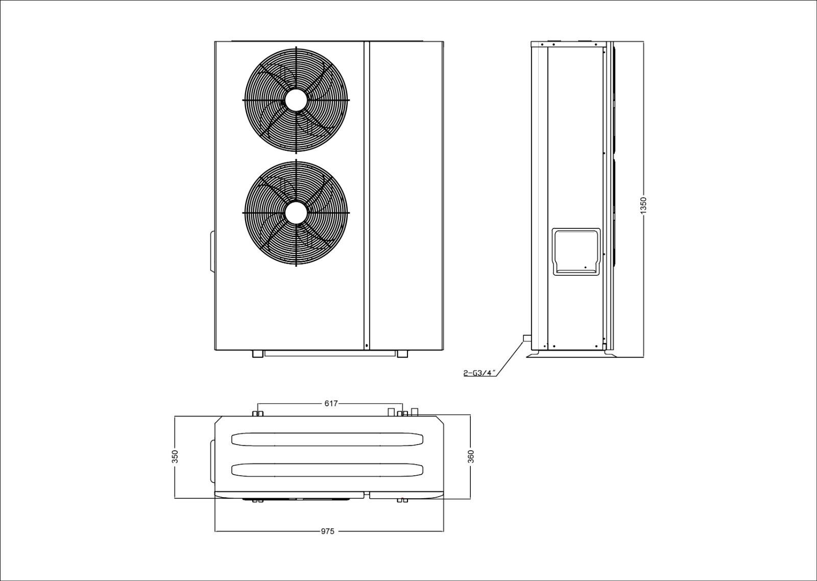 NULITE NEW ENERGY POMPA DI CALORE MONOBLOCCO 8,5 KW 12,5 KW 220V R32 MITSUBISHI - immagine 2