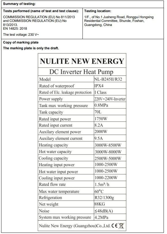 NULITE NEW ENERGY POMPA DI CALORE MONOBLOCCO 8,5 KW 12,5 KW 220V R32 MITSUBISHI - immagine 11