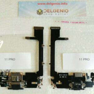 CONNETTORE RICARICA APPLE IPHONE 11 PRO MICROFONO FLAT DOCK CHIP IC CARICA NERO