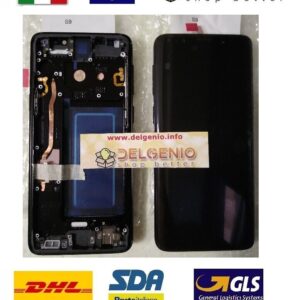 DISPLAY FRAME SAMSUNG ORIGINALE S9 SM G960F DS VETRO TOUCH SCREEN LCD NERO BLACK
