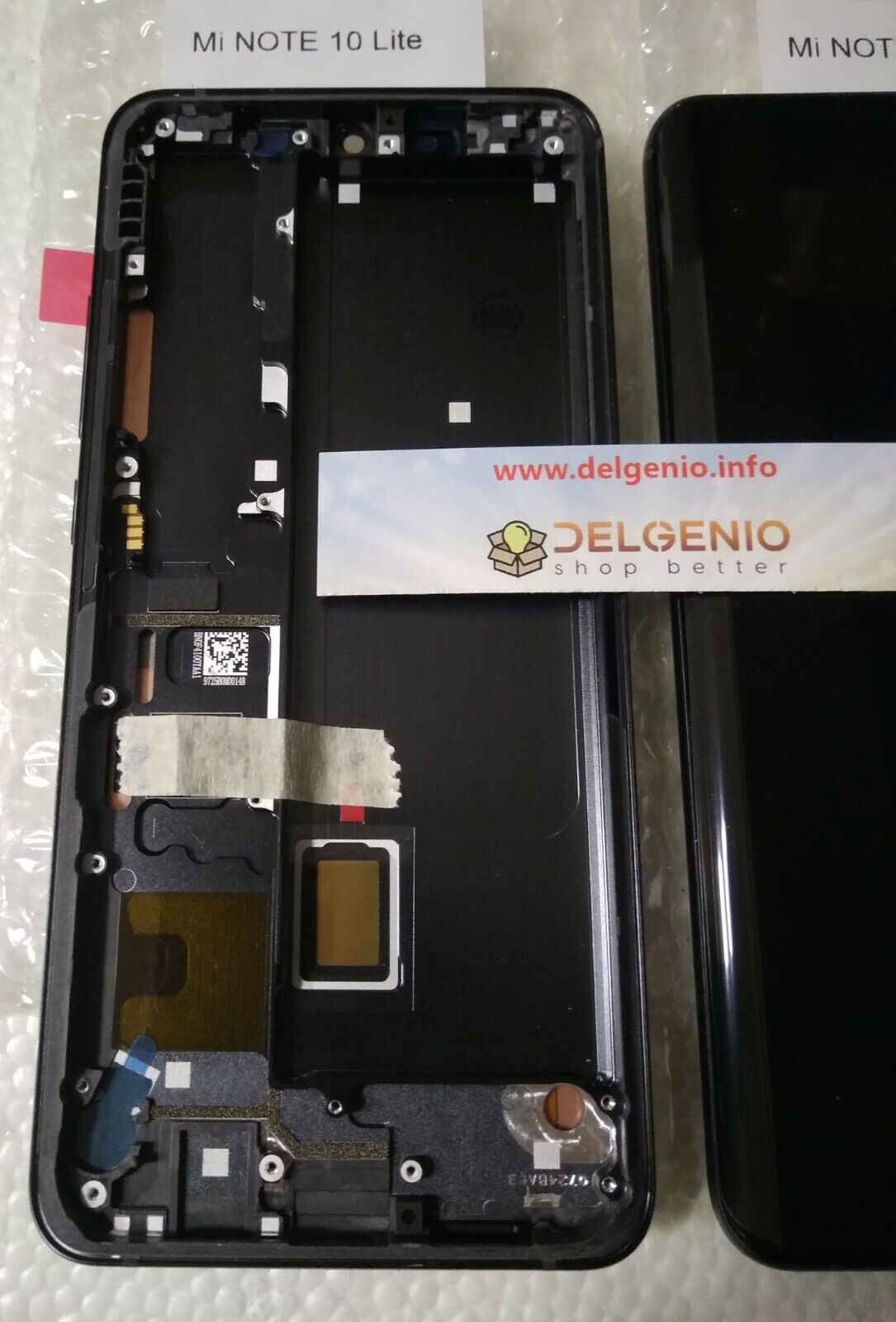 DISPLAY XIAOMI MI NOTE 10 LITE M1910F4G con FRAME LCD TOUCH SCHERMO OLED NERO - immagine 2