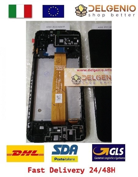 DISPLAY LCD ORIGINALE FRAME SAMSUNG GALAXY A04S 2022 SM-A047 TOUCH SCREEN VETRO - immagine 2