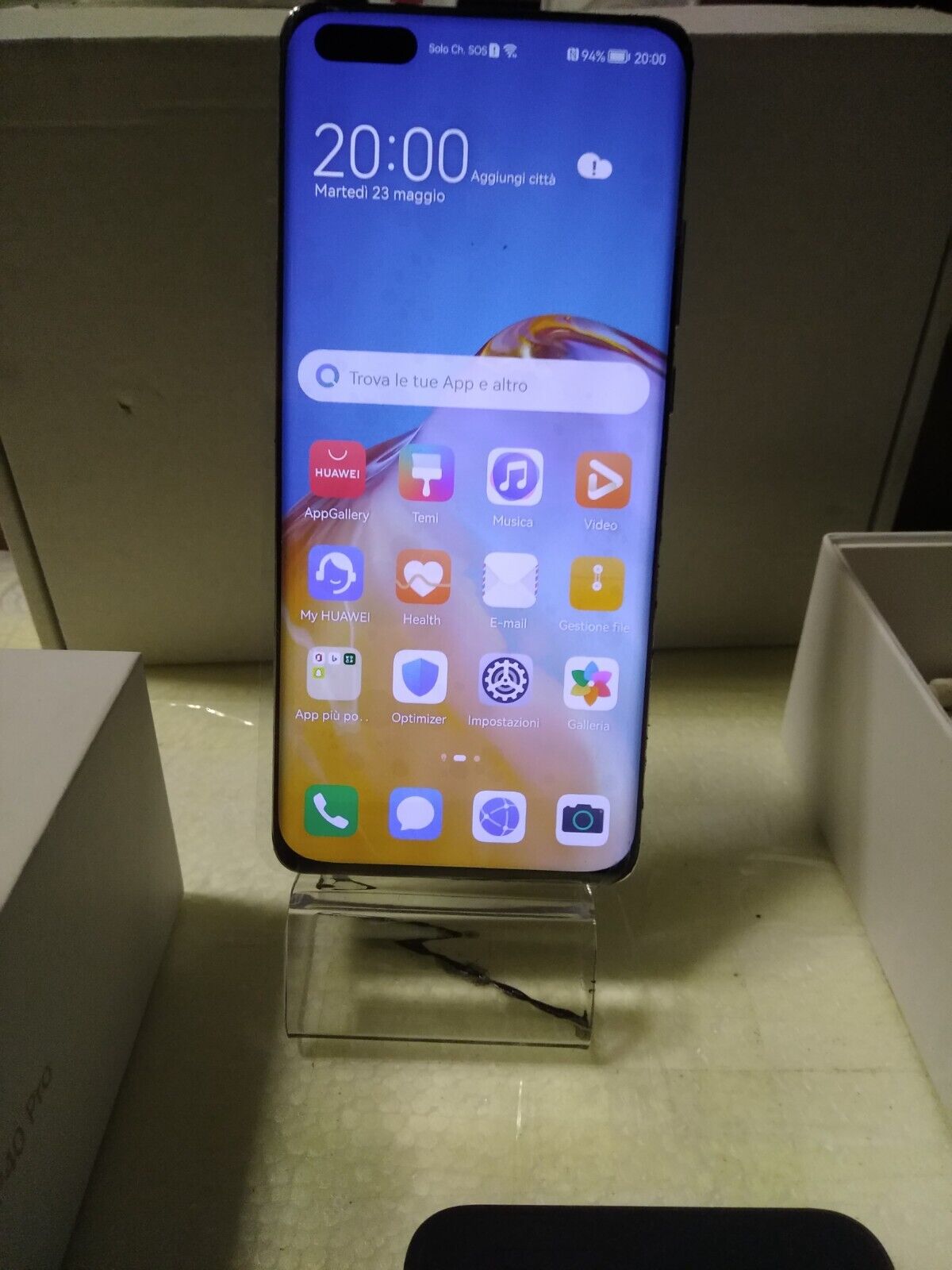 Huawei P40 Pro 5G Dual Sim 256GB ELS-NX9 Silver Frost USATO - immagine 2
