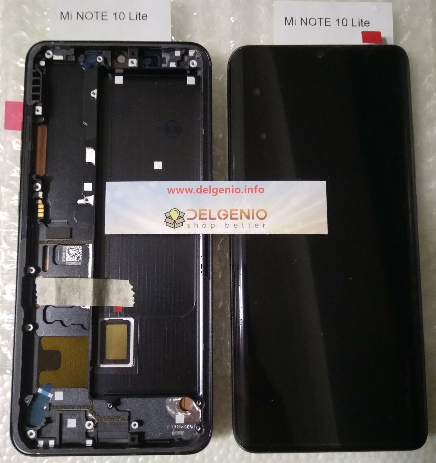 DISPLAY ORIGINALE FRAME XIAOMI MI NOTE 10 LITE MZB9218EU TOUCH TARNISH GRAY NERO