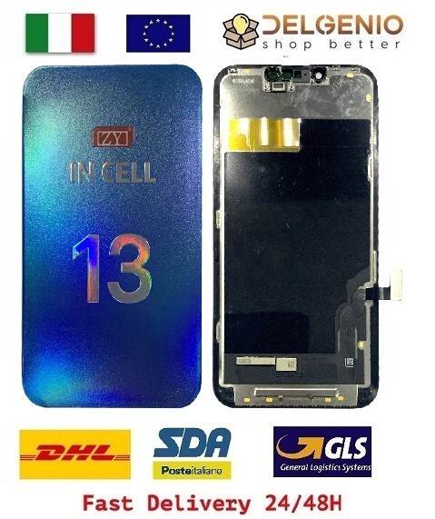 iPhone 13 Display OLED LCD SCHERMO ZY TOP DISPLAY TOUCH SCREEN VETRO FRAME NERO