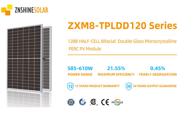 10 Pannelli Solare Fotovoltaico 6000W 24V HALF CELL 6KW 600W MONOCRISTALLINO