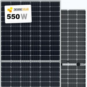 Pannello Solare Fotovoltaico 550W 24V 10BB HALF-CELL Bifacial Double Glass