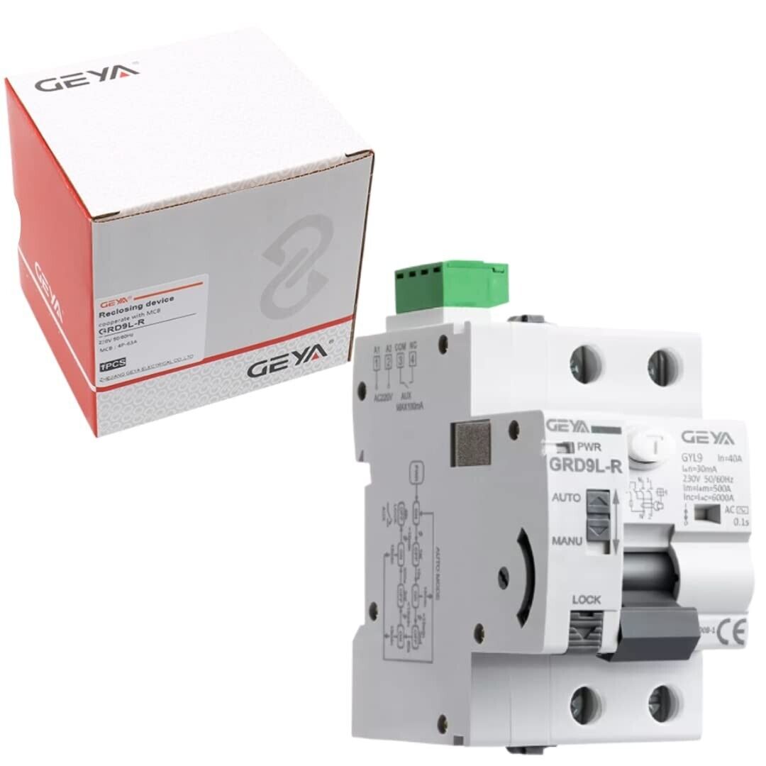GEYA RIARMO STOP E & GO GRD9L-R SALVAVITA MAGNETOTERMICO 40A 2P Auto Riarmabile - immagine 8